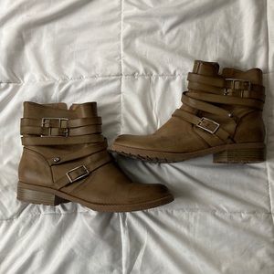 Tan ankle boots by guess